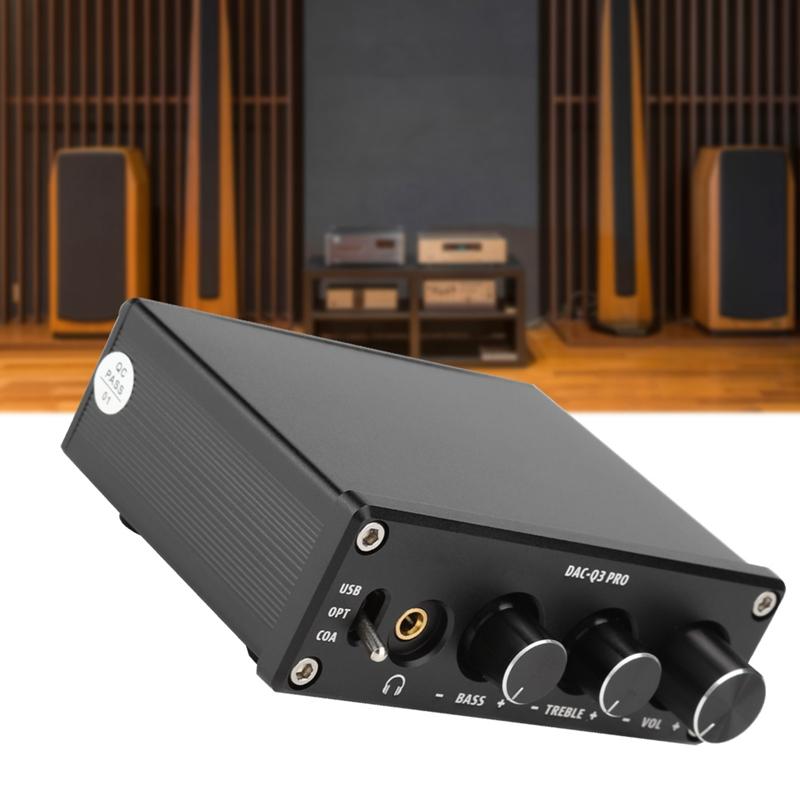 Bộ khuếch đại tai nghe AC-Q3 Pro Dac Decoding Digital Decoder Bộ khuếch đại AMP USB DAC đã giải mã 24bit 192kHz cho tai nghe 3,5mm