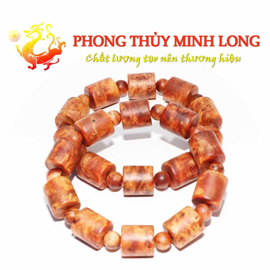 Vòng tay gỗ nu Huyết Rồng siêu đẹp size 14 ly Đốt Trúc