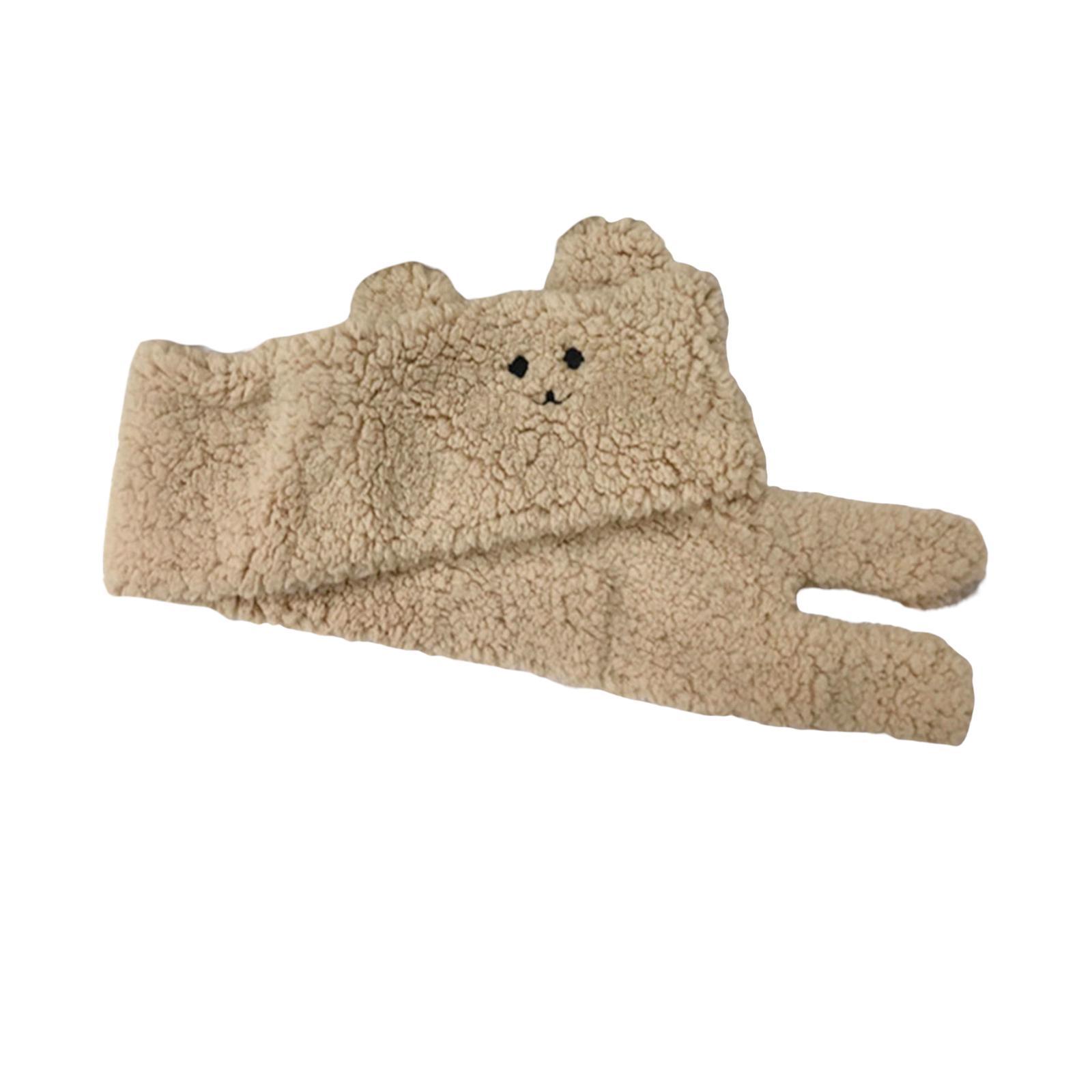 Soft Acrylic Scarf Winter Warm Bear Ear Keep Warm for Women Men Skiing