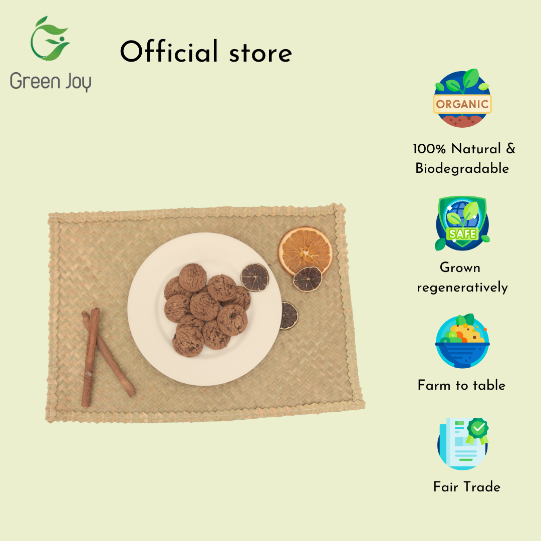 Set thảm bàn chữ nhật cỏ bàng Green Joy