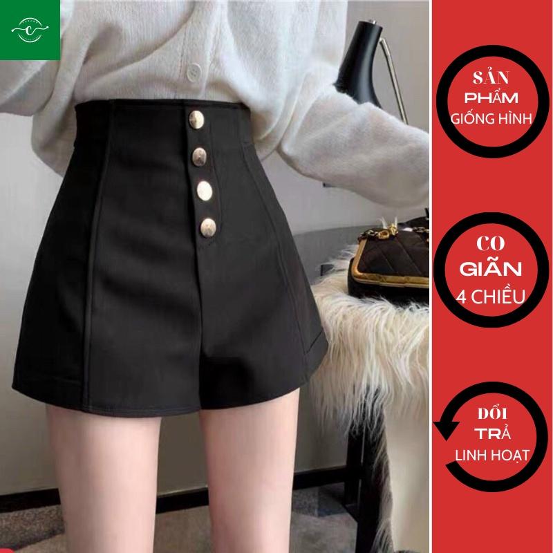 Quần short nữ cạp cao hàng đẹp, short nữ lưng cao vải tuyết mưa, Quần Đùi VOZODO 05