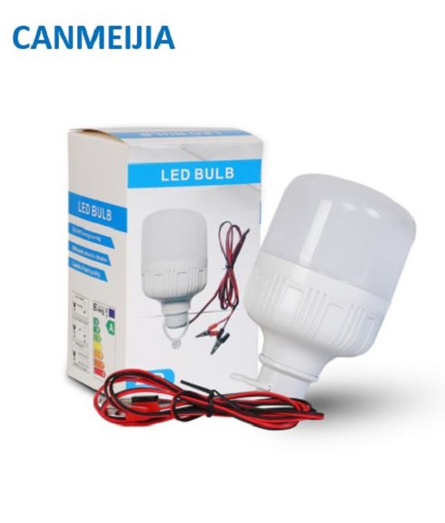 Bóng đèn 12V công suất 30W 40W 50W, loại đuôi xoáy E27 và loại dây kẹp, đèn bình ắc quy