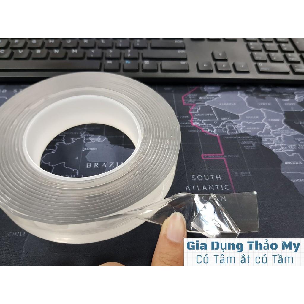 Băng dính 2 mặt trong suốt siêu dính silicon Dán đủ thứ trên mọi bề mặt