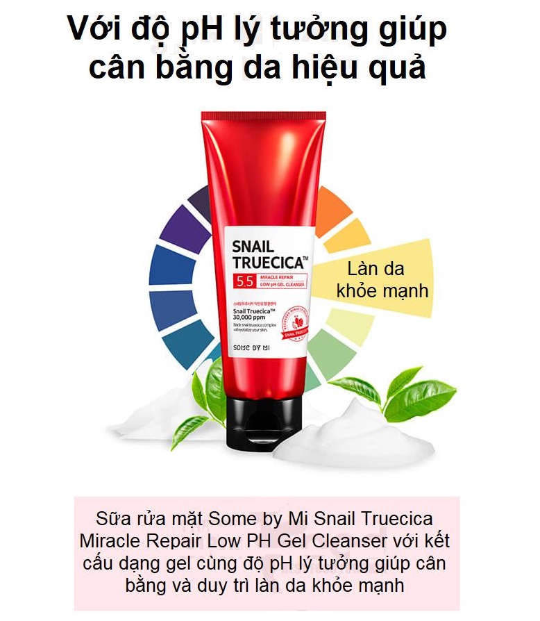 Combo Sữa Rửa Mặt + Serum Dưỡng Phục Hồi, Cải Thiện Vết Thâm, Sẹo Some By Mi Snail Truecica Miracle Repair