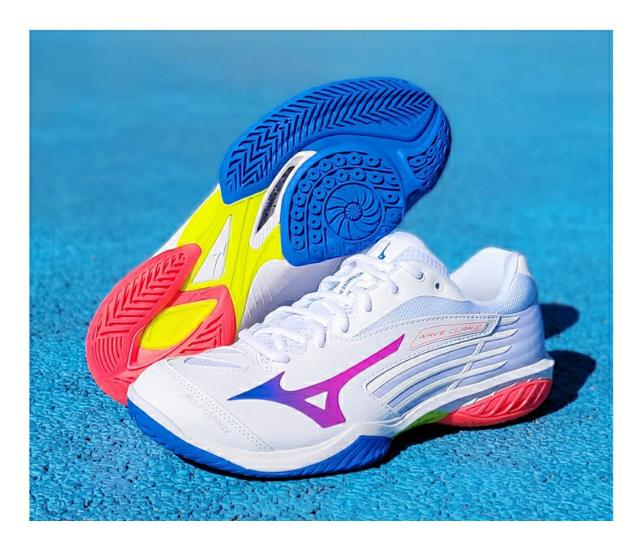 Giày cầu lông chính hãng Mizuno Wave Claw 2 71GA211013 Mẫu mới cho cả nam và nữ-tặng tất thể thao bendu