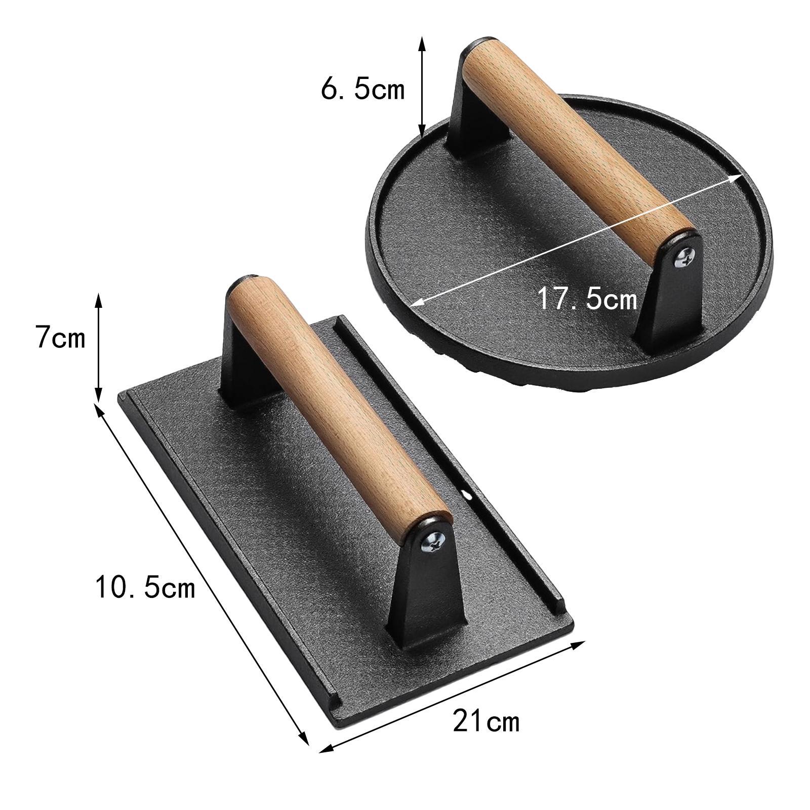 2Pcs Grill Press Patty Meat Press Tool for Outdoor Press Meat Steak Barbecue