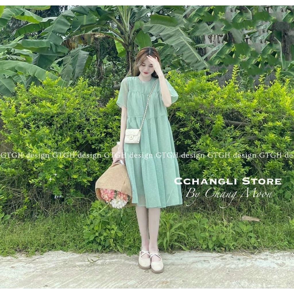 Váy Bầu Công Sở-Đầm Bầu Dáng Suông Thiết Kế von nhẹ Ngắn Tay Siêu Mát freesize