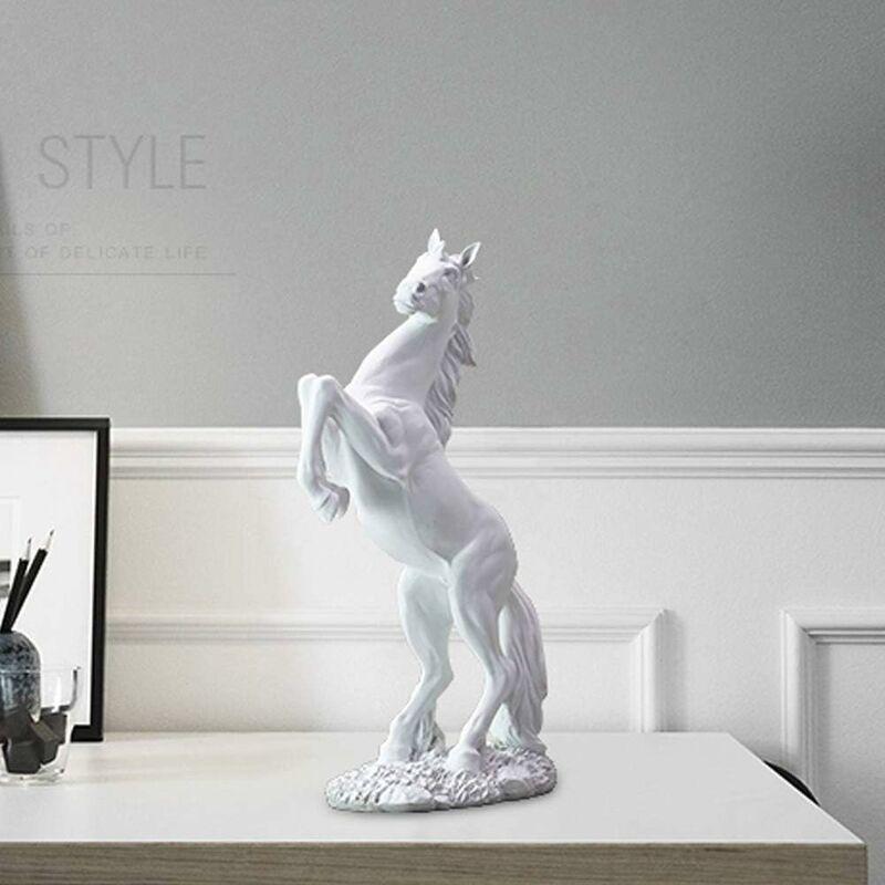 Hình ảnh Tượng đứng ngựa Tượng nhựa cho trang trí nội thất Tượng nghệ thuật Horse Tượng điêu khắc 17830.5cm White 1PC