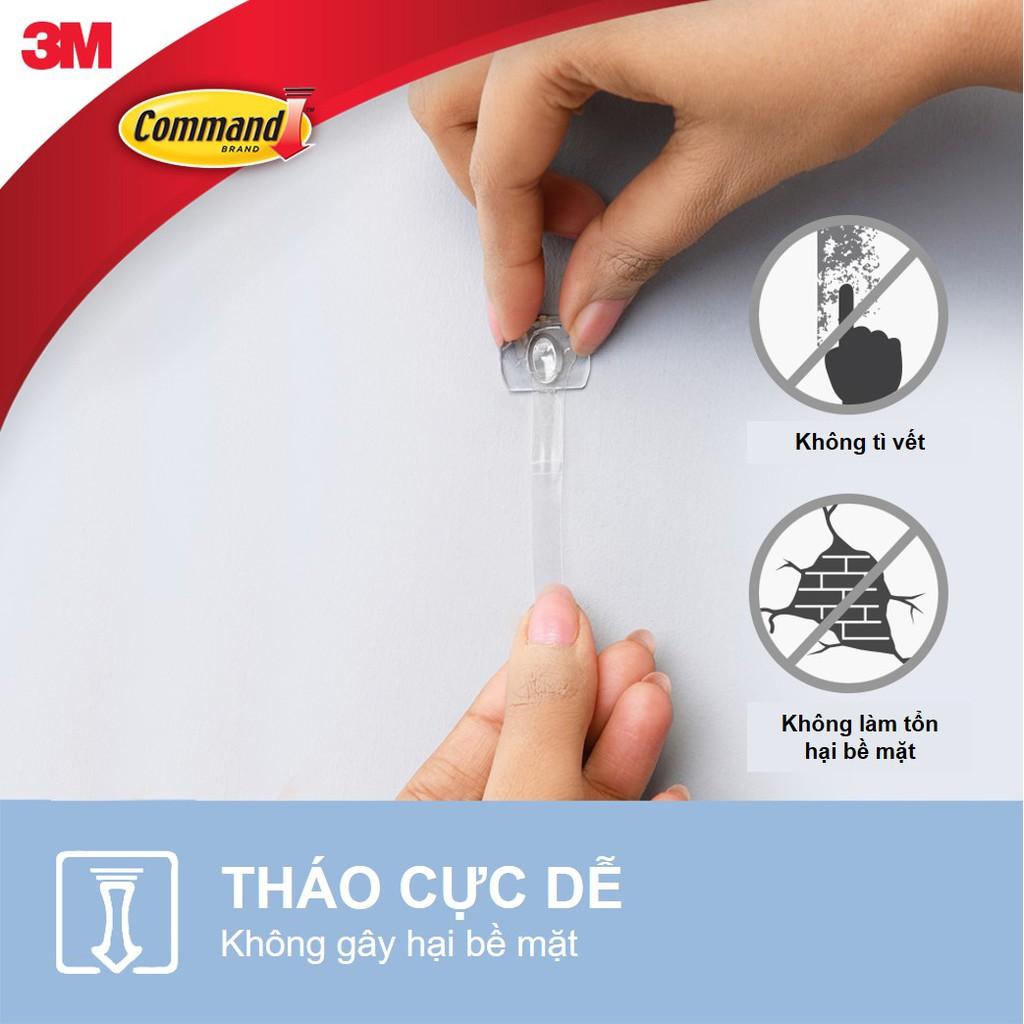 Bộ 20 Móc dán tường trong suốt Command 3M tải trọng 225g - Bám cực chắc, tháo cực dễ, phù hợp cho trang trí 17026