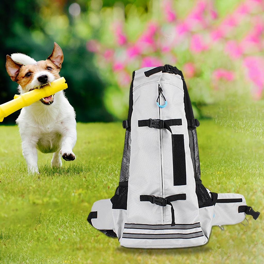 Medium Dog Carrier Backpack Pet Carrier Packsack, Breathable Hands-Free Corgi Bulldog Travel Bag for Walking Hiking Bike Motorcycle