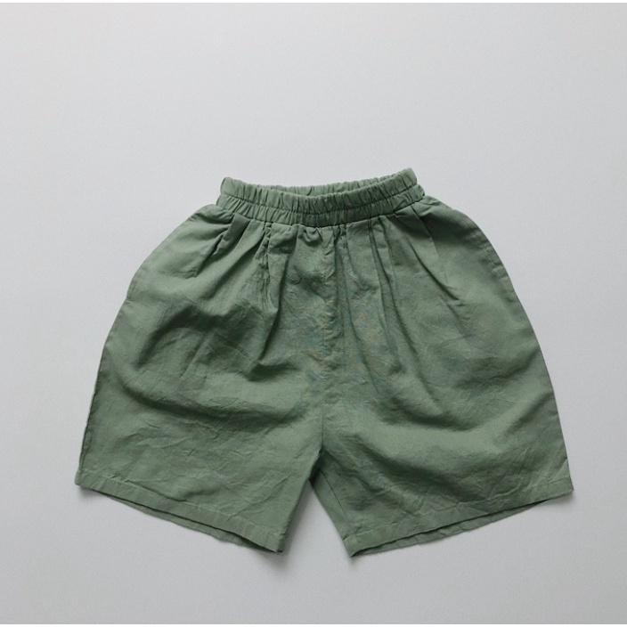 Quần Short Linen đơn màu phong cách Hàn Quốc cho bé Q922