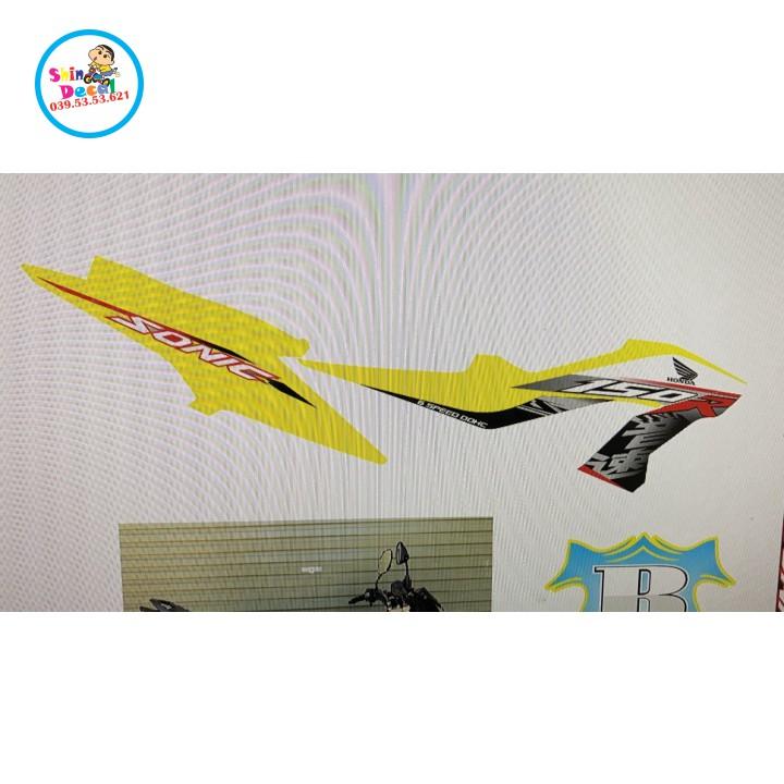 Tem rời sonic 150 mẫu zin dán xe vàng