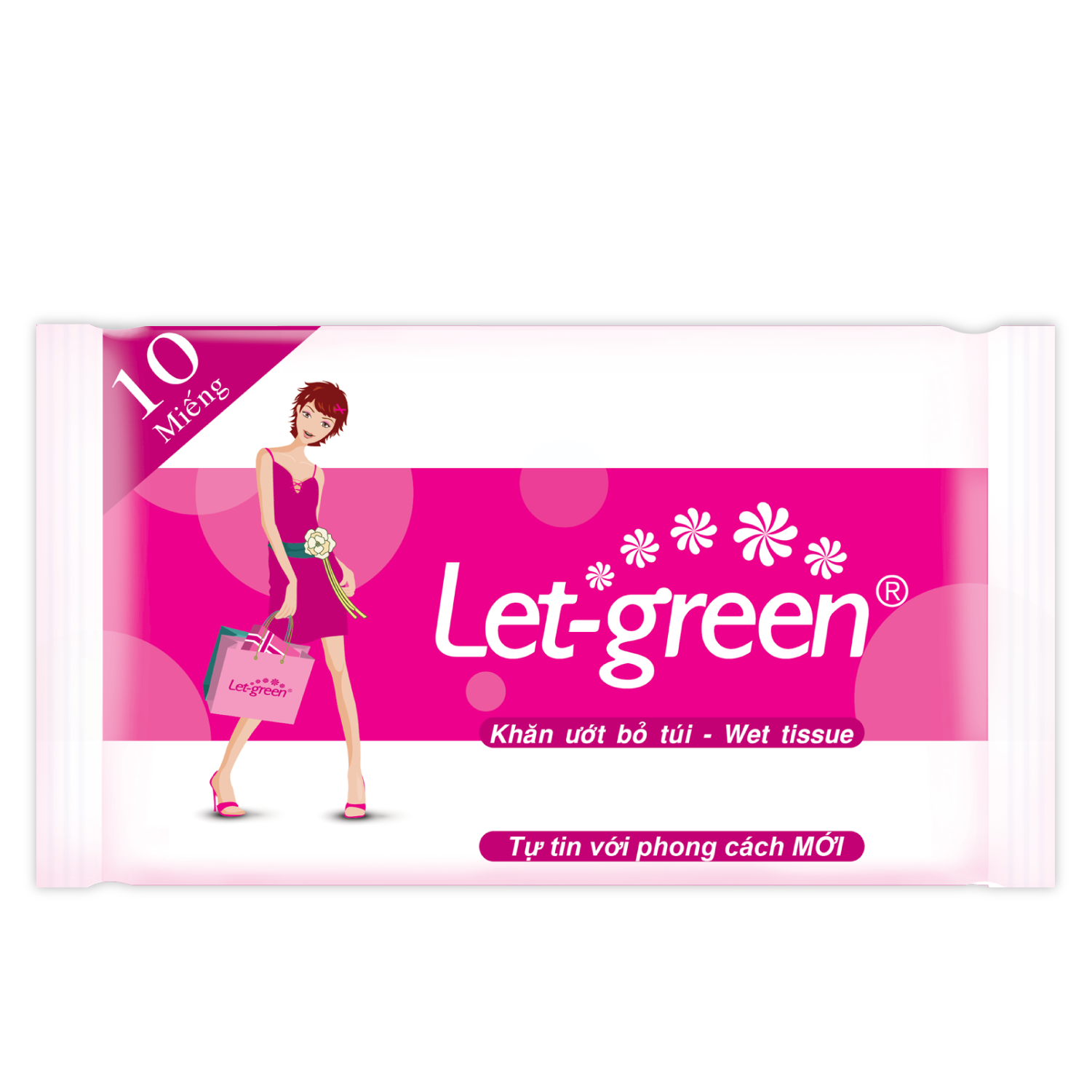 Combo 6 Gói Khăn Ướt Bỏ Túi Let-green (10 Tờ x 6)