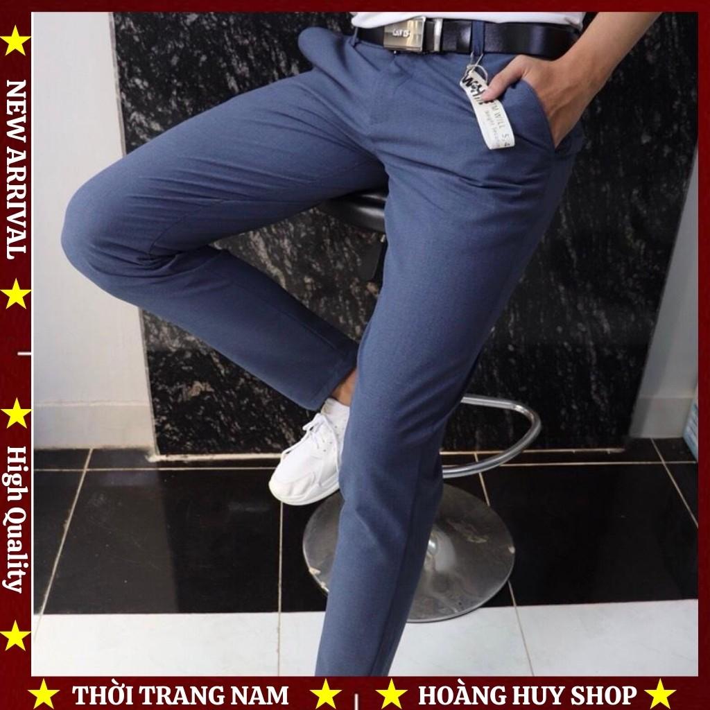 Quần Tây Nam Cao Cấp H&amp;H-QT01 Quần Âu Chất Vải Kate Co Dãn Phong Cách Hàn Quốc