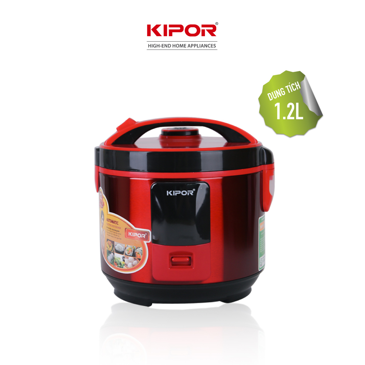 Hình ảnh Nồi cơm điện KIPOR KP-N1512 - 1.2L - Lớp chống dính TEFLON 5 lớp lòng nồi dầy 3mm nặng 690G toả nhiệt đều cho 2-3 người ăn - Hàng chính hãng