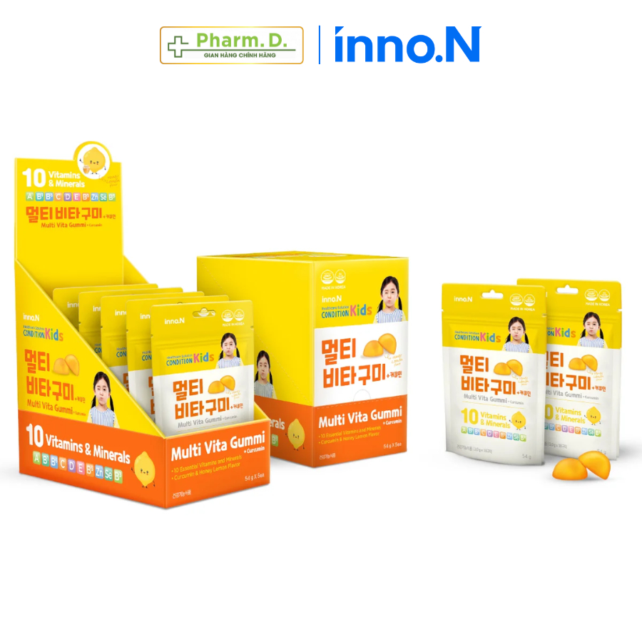 Kẹo Dẻo CONDITION Kids Multi Vita Gummi inno.N Bổ Sung Vitamin Và Khoáng Chất Cho Trẻ Em (Gói 18 Viên)