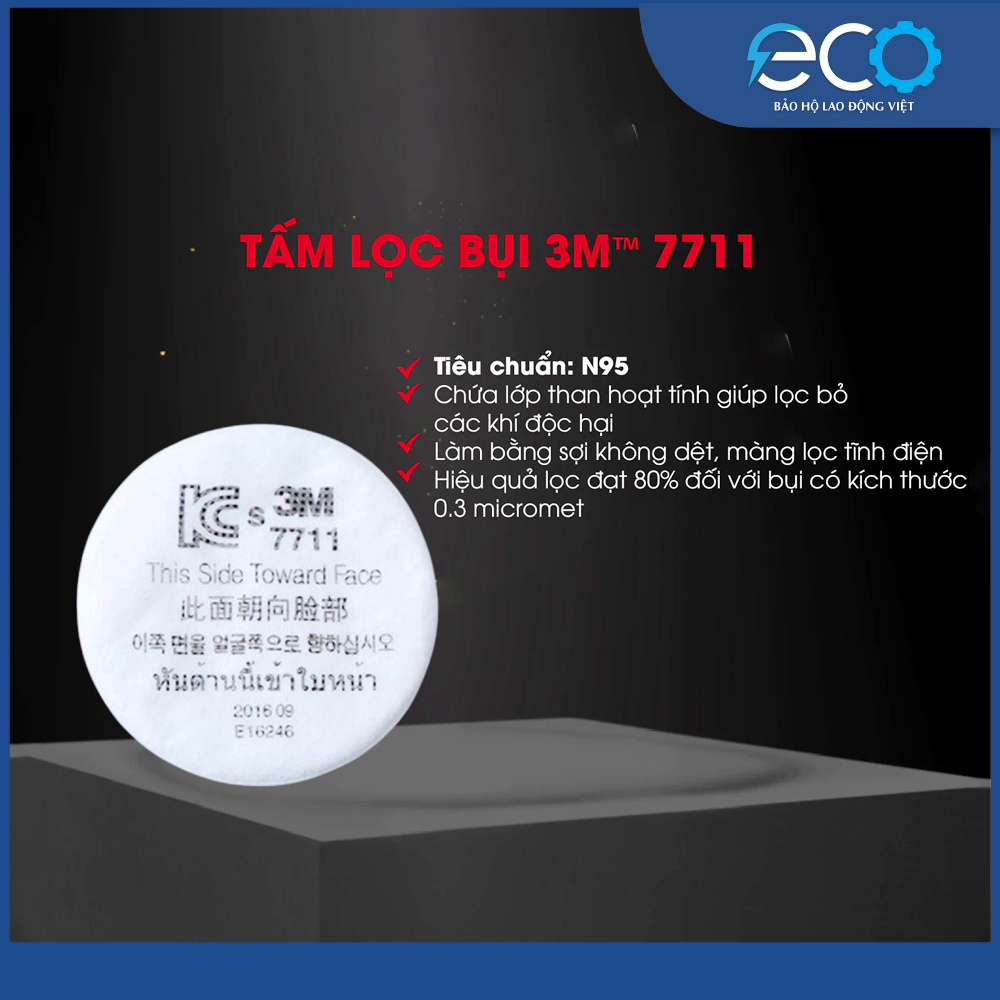 Combo nguyên bộ 4 món mặt nạ phòng độc 3M 3100/ 3200 + phin lọc 3M 3301K-100 + tấm lọc bụi 3M 7711 + nắp giữ tấm lọc 3M 774