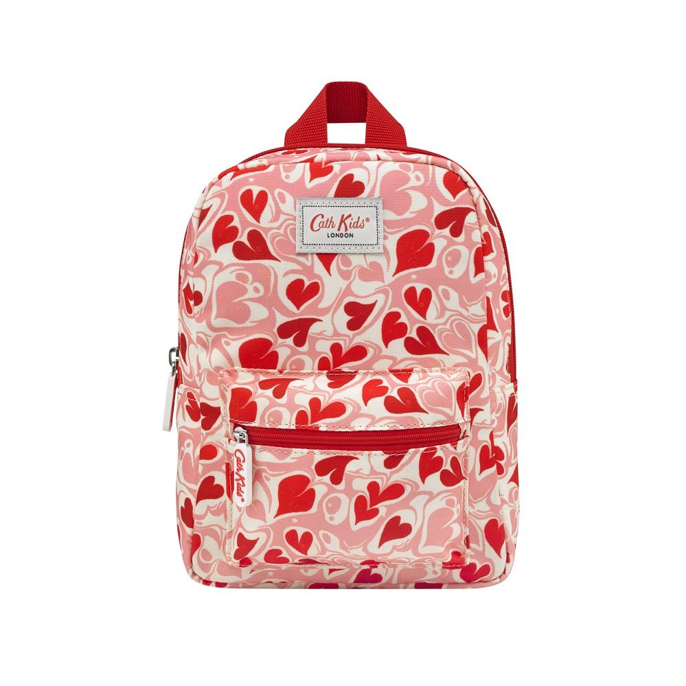 Cath Kidston - Ba lô cho bé/Kids Modern Mini Backpack - Marble Hearts Ditsy - Pink -1040555