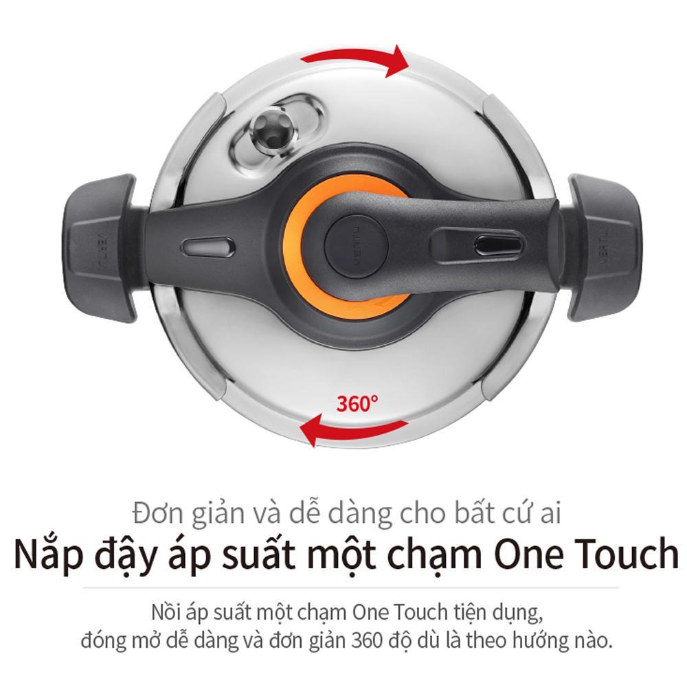 Nồi áp suất Inox IH hiệu PN VTSPC-10 Tặng Máy xay sinh tố Kochstar KSEBD-1000 + Cà mèn cơm Apollo APL-1600 - Hàng chính hãng