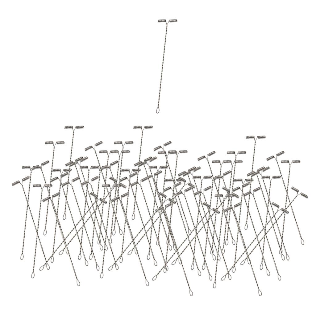 200x Fishing Balance Rig Hook Arms Connector T-shape Twisted String Hooks