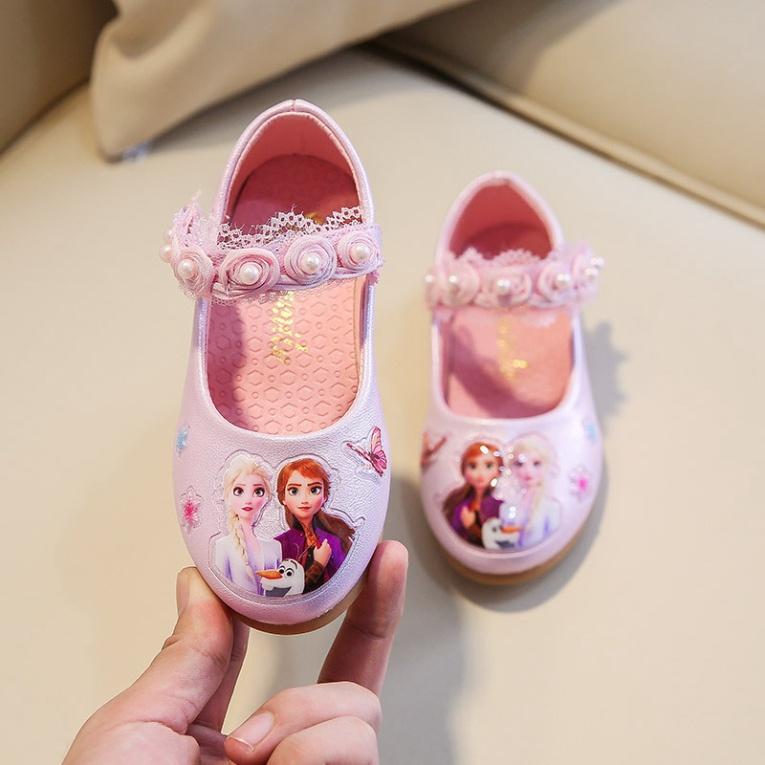 Cho Bé Giày họa tiết công chúa Elsa đáng yêu cho bé gái từ 3-8 tuổi