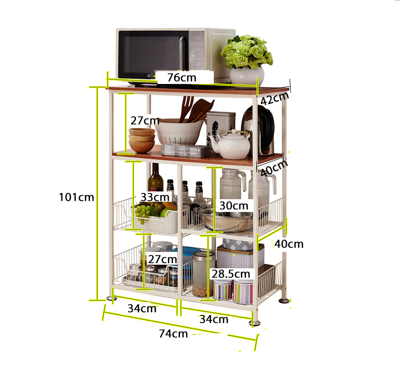 Kệ lò vi sóng đa năng 181 loại kèm giá để rau củ gia vị để lò vi sóng lò nướng nồi cơm điện hàng được sản xuất tại Việt Nam