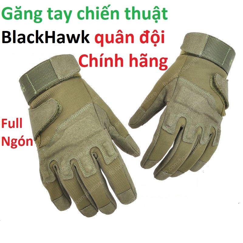 GĂNG TAY CHIẾN THUẬT BLACKHAWK FULL NGÓN - Màu Xanh Lính