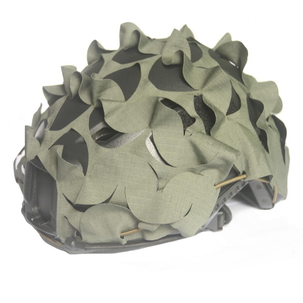 3D Cam Phối Lưới Airsoft Mũ Bảo Hiểm Bao Cắt Laser Nylon Dây Rút Mũ Bảo Hiểm Scrim CS Sử Dụng Cho Trò Chơi Bóng Sơn Lính Dù Săn Bắn Phụ Kiện Color: Army Green