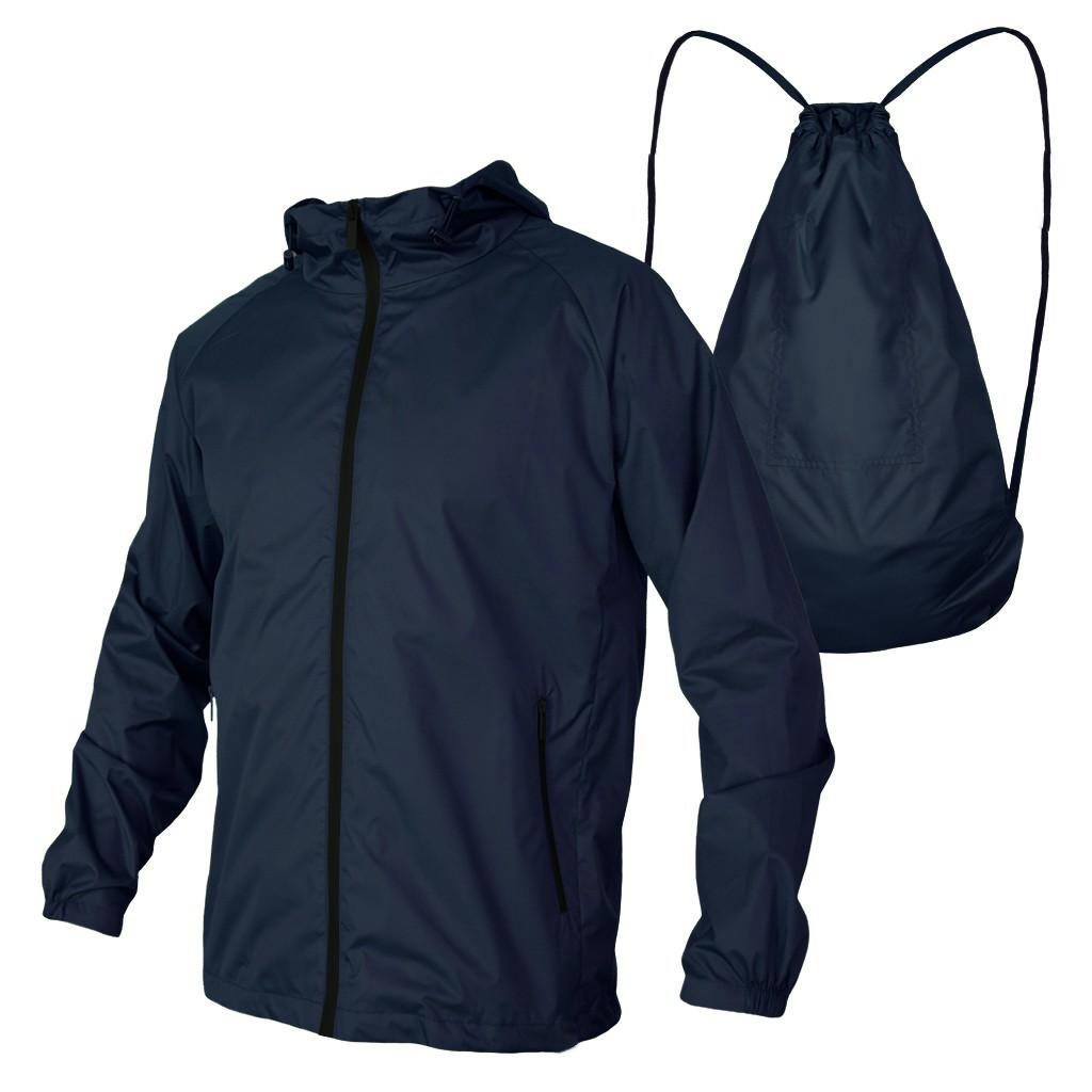 Áo khoác dù nhẹ chuyển đổi thành túi balo AKD32(có túi trong)