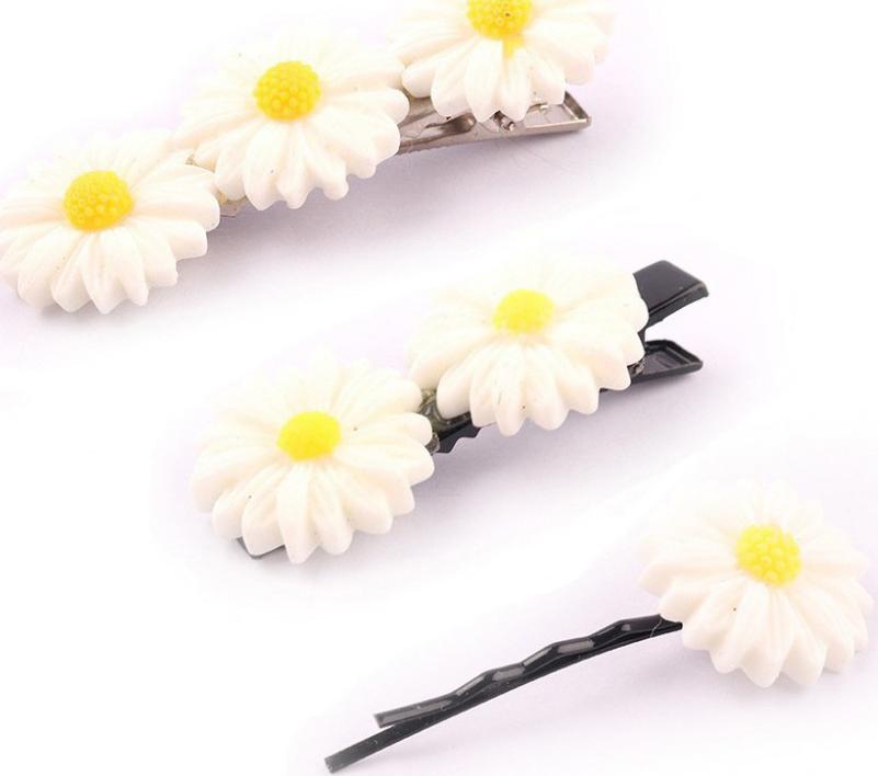 Set 3 kẹp tóc hoa Cúc họa mi siêu hot