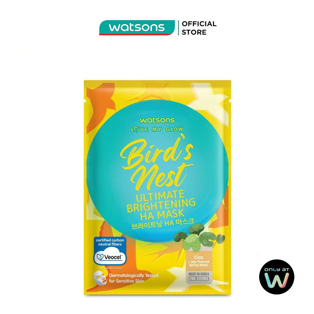 Mặt Nạ Watsons Love My Glow Bird's Nest Ultimate Brightening HA Mask 21ml