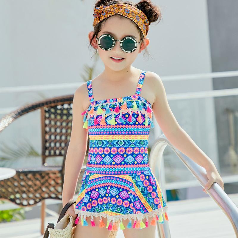 2021 Tua Rua Một Bộ Đồ Bơi Trẻ Em Bé Gái Dễ Thương Đồ Bơi Trẻ Em Mùa Hè Áo Tắm Thể Thao Bãi Biển Cho Bé Quần Áo Đi Biển