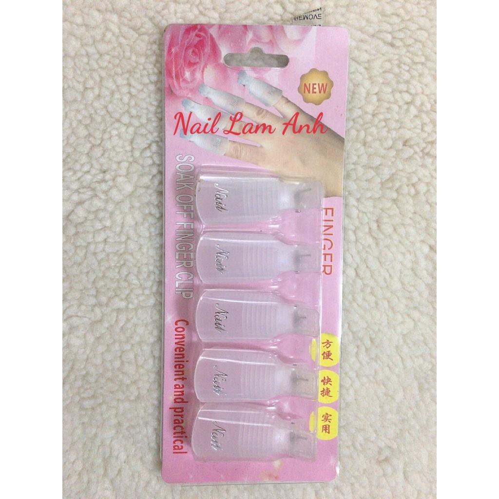 Kẹp ủ móng tay set 5 ngón, kẹp ủ móng làm nail