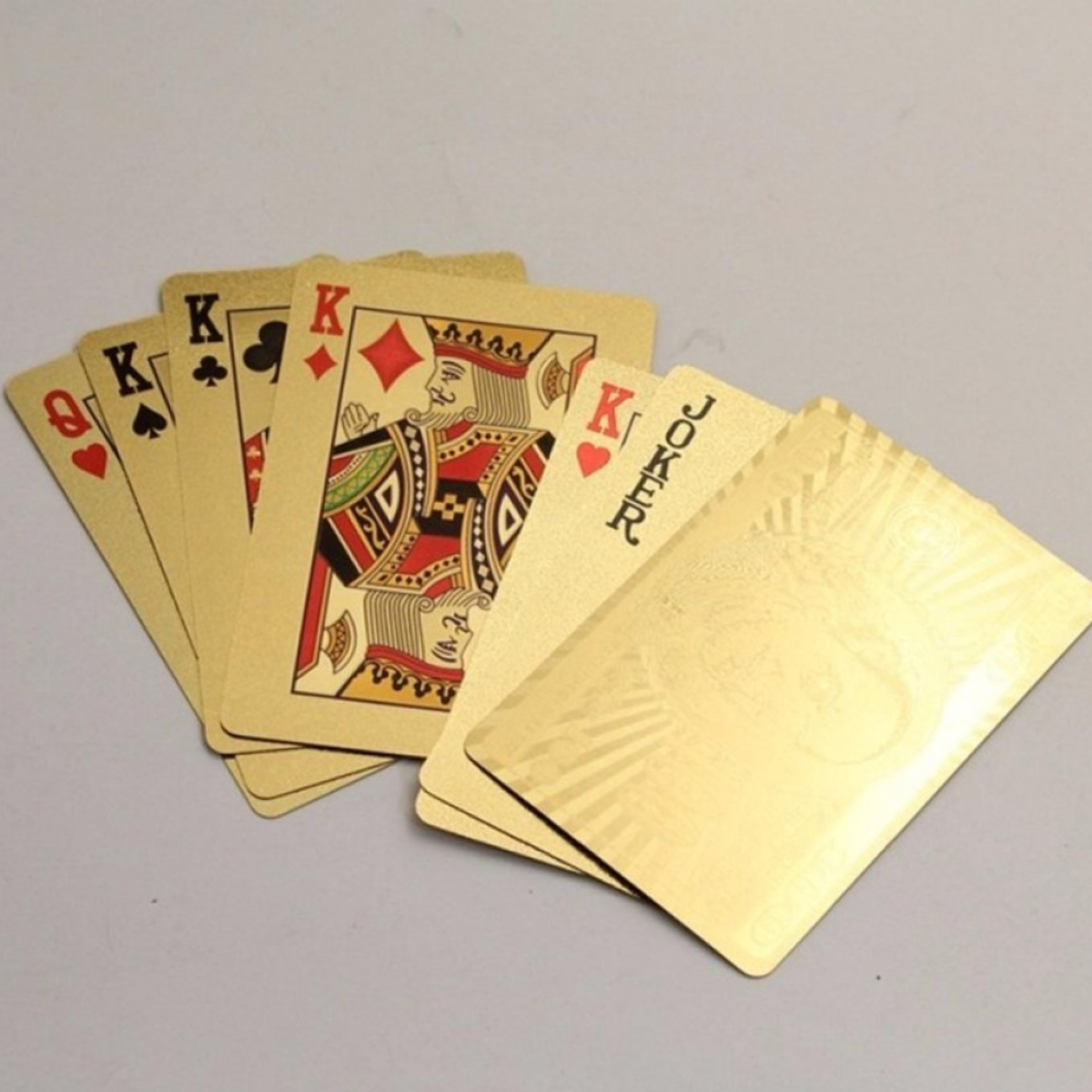 Bộ Bài Mạ Vàng 24K Cao Cấp Chất Liệu Đàn Hồi, Bộ Bài Tây Poker Mạ Vàng miDoctor