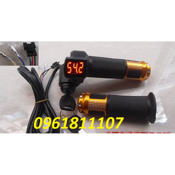 Combo motor xe điện giảm tốc 24V 350w xài tay ga