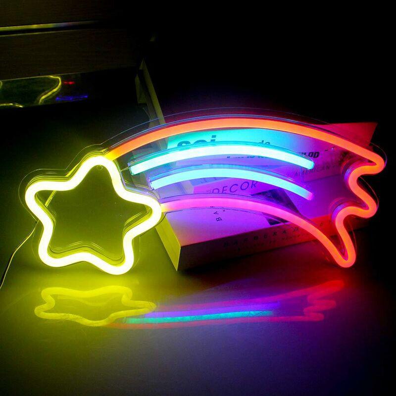 Rainbow Neon Light Festival Art Dấu hiệu neon LED Tường tường Đêm Trang trí