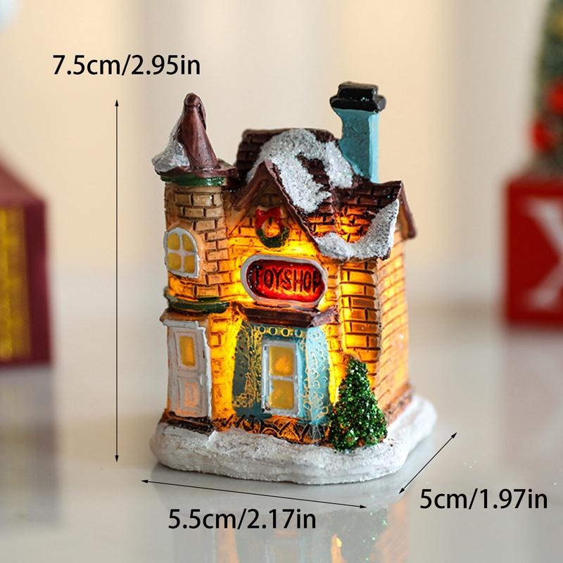 Bộ Quà Tặng Trang Trí Nhà Giáng Sinh Có Đèn LED Chạy Bằng Pin