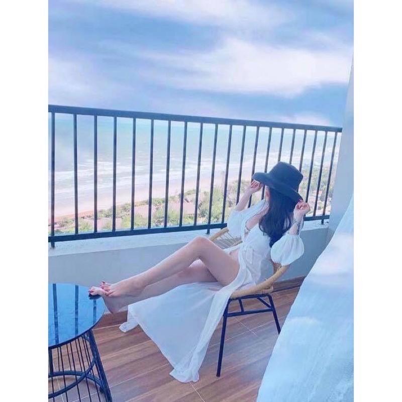 Áo choàng đi biển form dài sang chảnh