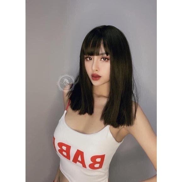 Tóc giả nguyên đầu nano cute-tậng lưới tặng lược