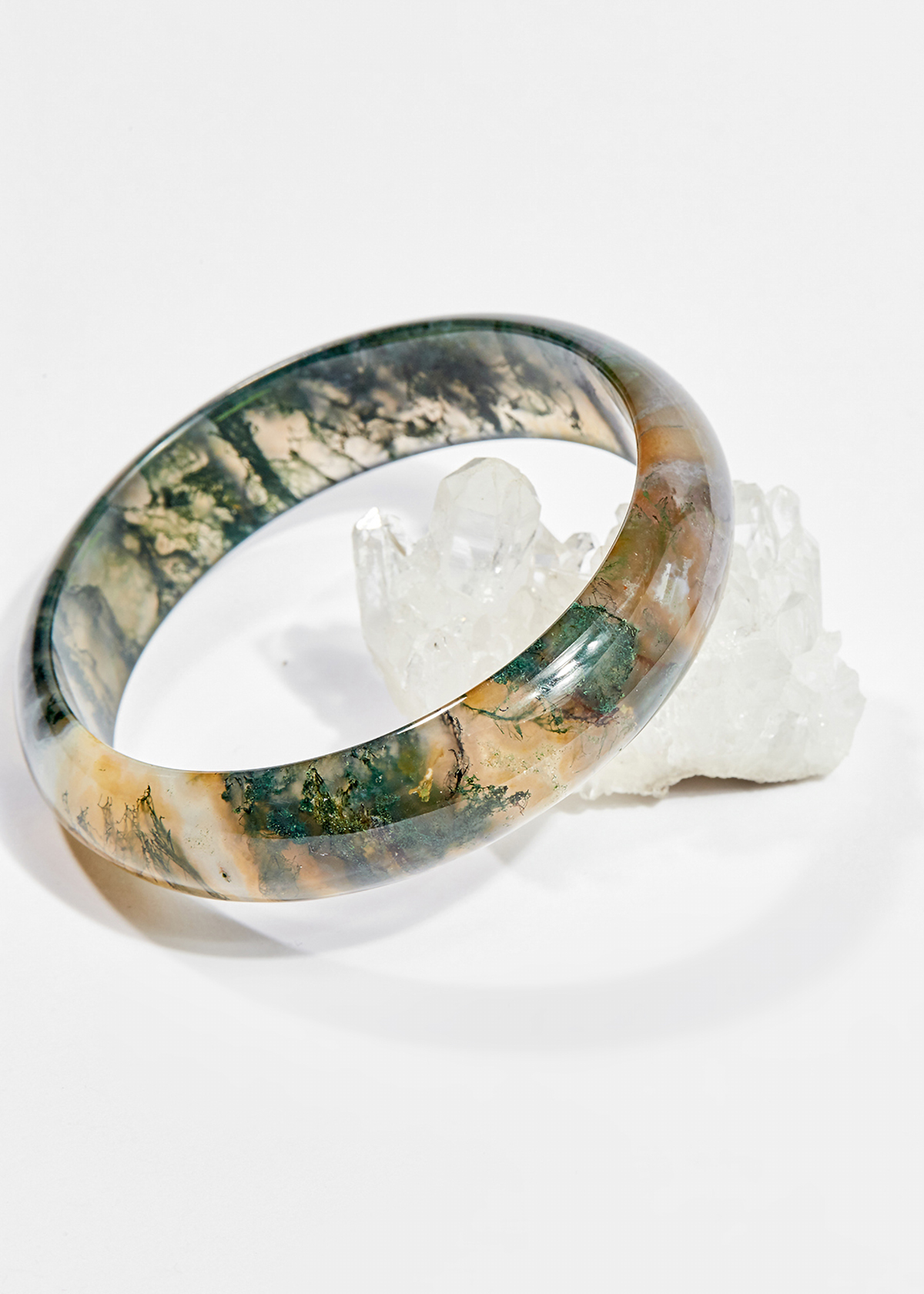 Vòng tay phong thủy đá băng ngọc thủy tảo huyết ni 55 mệnh hỏa , thổ - Ngọc Quý Gemstones