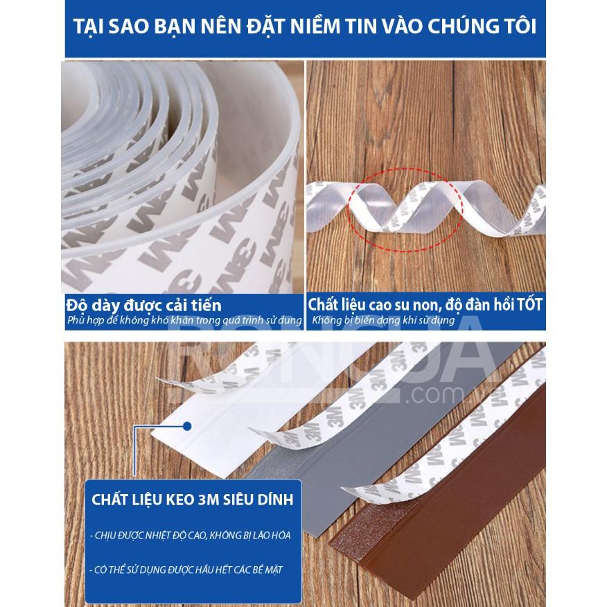 Ron Chân Cửa Cao Su LOẠI CẢI TIẾN Dán Chống Bụi Côn Trùng 25 35 45mm loại tốt