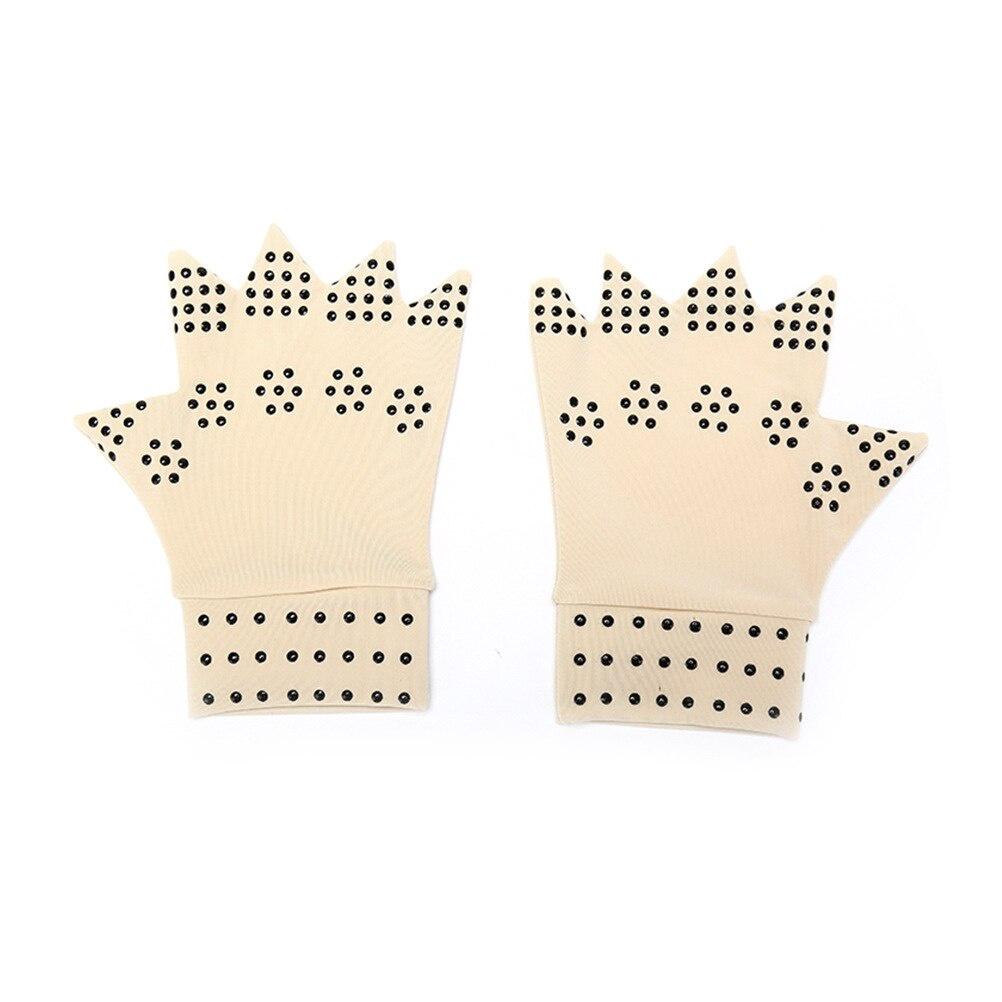 1 Pair Magnetic Therapy Fingerless Gloves Arthritis Pain Relief Heal Joints Braces Supports Health Care Tool