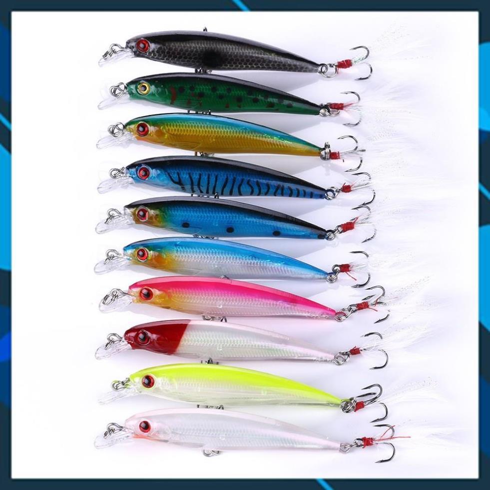 Mồi Câu lure, cá chẽm , có mú, cá ngão , cá biển đuôi lông Chuyên Đồ Câu Lure dài 9cm nặng 8gr_ Lure _ 39
