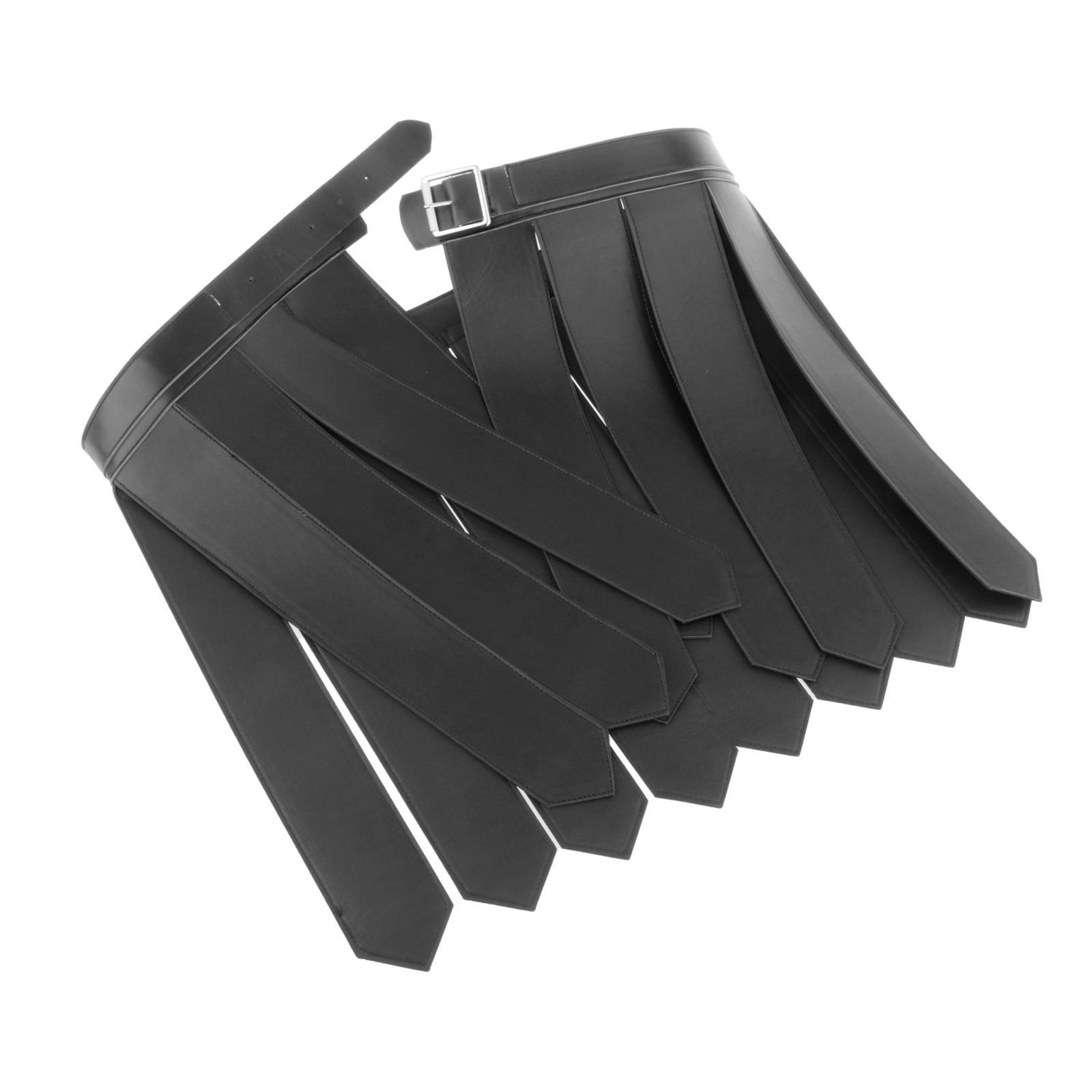 Roman  Skirt Roman Soldier Costume Decor Festive with Belt Costume Nightclub Rave Party PU Medieval Belt Skirts