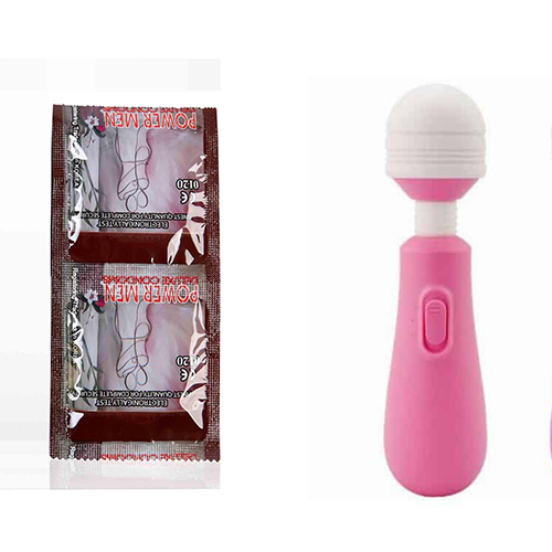 MÁY MASSAGE NHỨC MỎI MINI ĐA NĂNG + BAO CAO SU POWER MEN