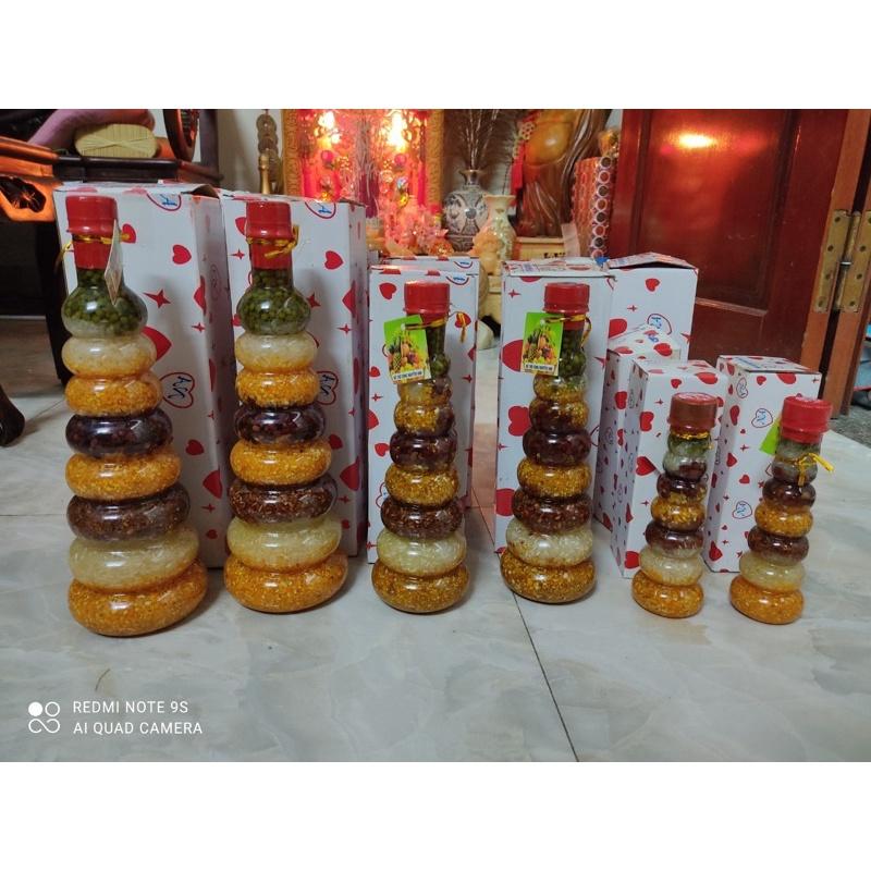 Lọ Gạo Muối Tài Lộc Để Bàn Thờ Thần Tài Ba cỡ