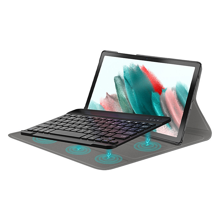 Bao Da Kèm Bàn Phím Bluetooth Cho Samsung Galaxy Tab A8 10.5 (2022) SM-X200 / X205 Smart Keyboard Có Khe Đựng Bút