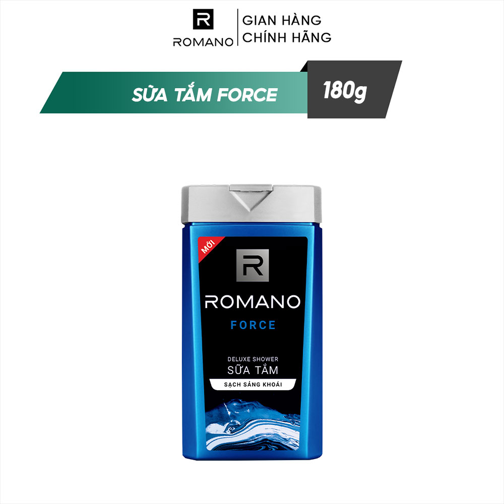 Sữa tắm cao cấp Romano Force mạnh mẽ tự tin phiên bản Deluxe sạch sảng khoái 180gr