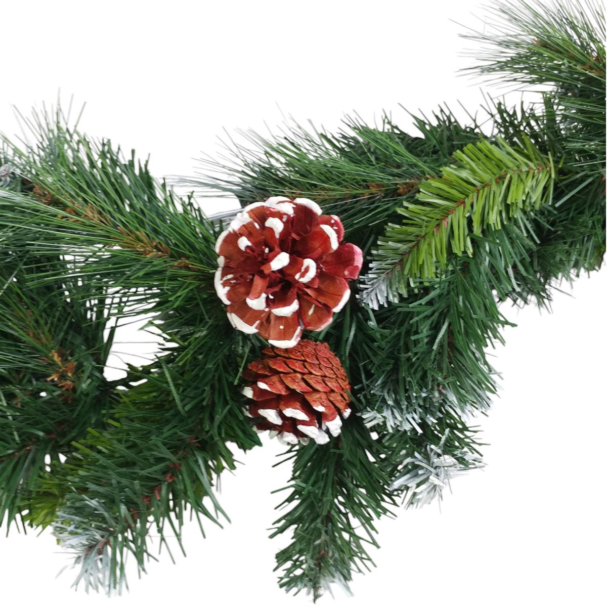 Dây Trang Trí Noel 3 Loại Lá Phun Sơn 270 cm - Chaang Chiia LP-G-GLA