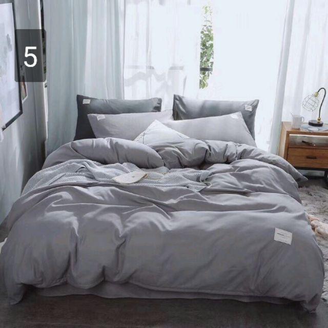 Bộ chăn ga gối COTTON xuất nhật màu hồng
